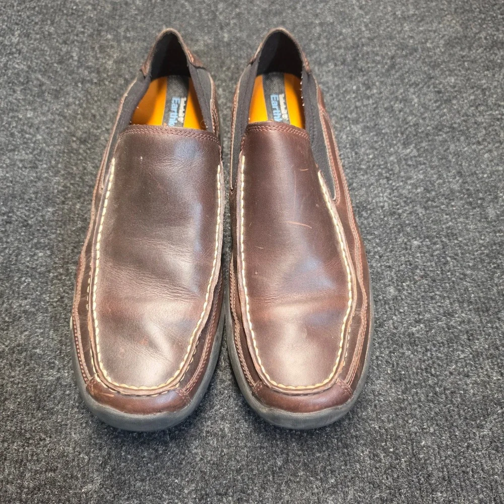 Timberland Earthkeepers Mens 10W Brown Leather Slip On Loafers Moc Toe 3147R